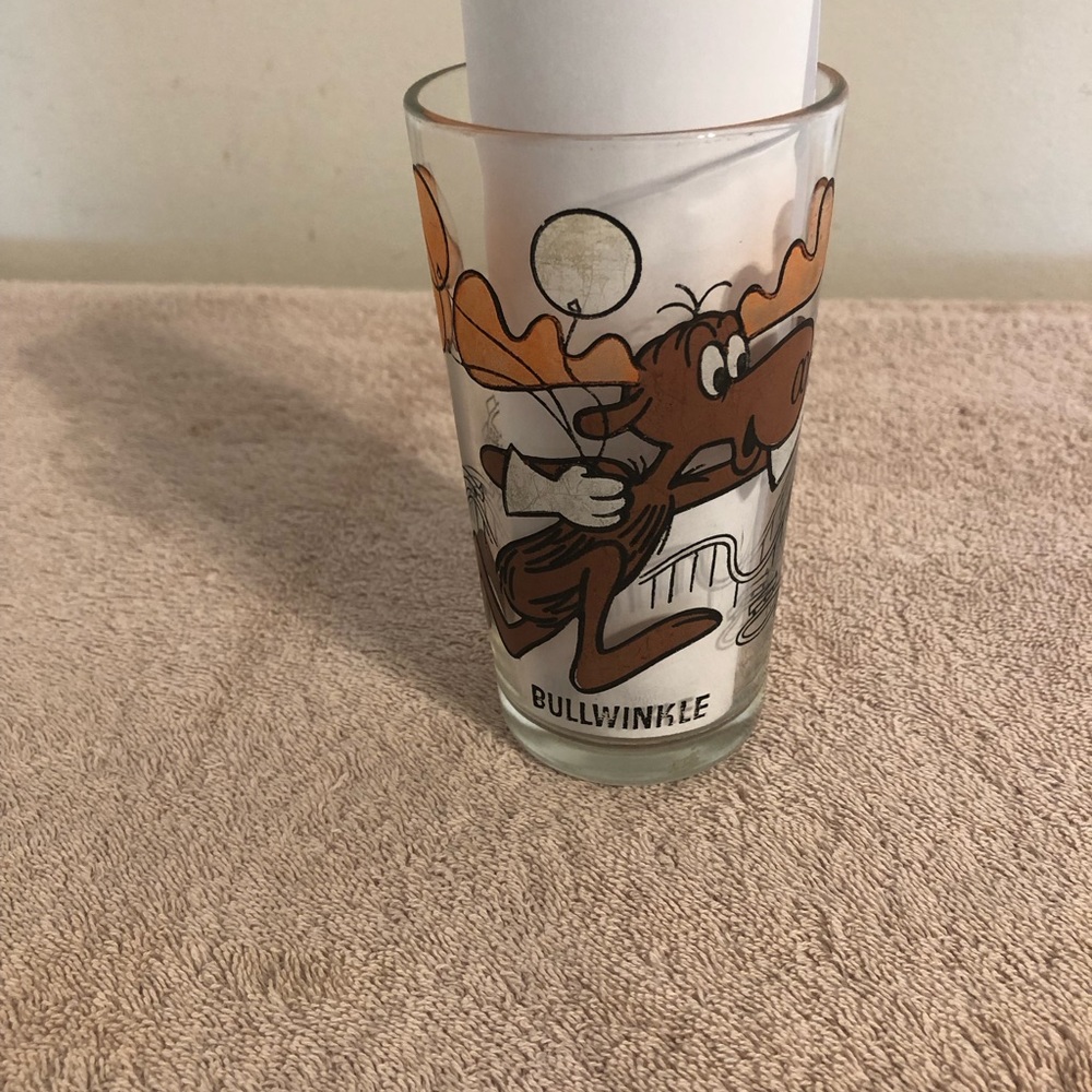 Vintage Pepsi Collector Series Glass Bullwinkle 5” Tall